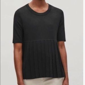 COS Black Pleated Shirt